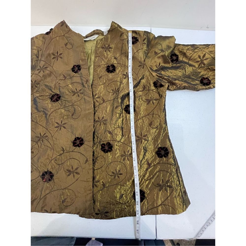 Avenuewomen’s Open Jacket Embroidered Satin Flowers 14/16 — image 4 of 8